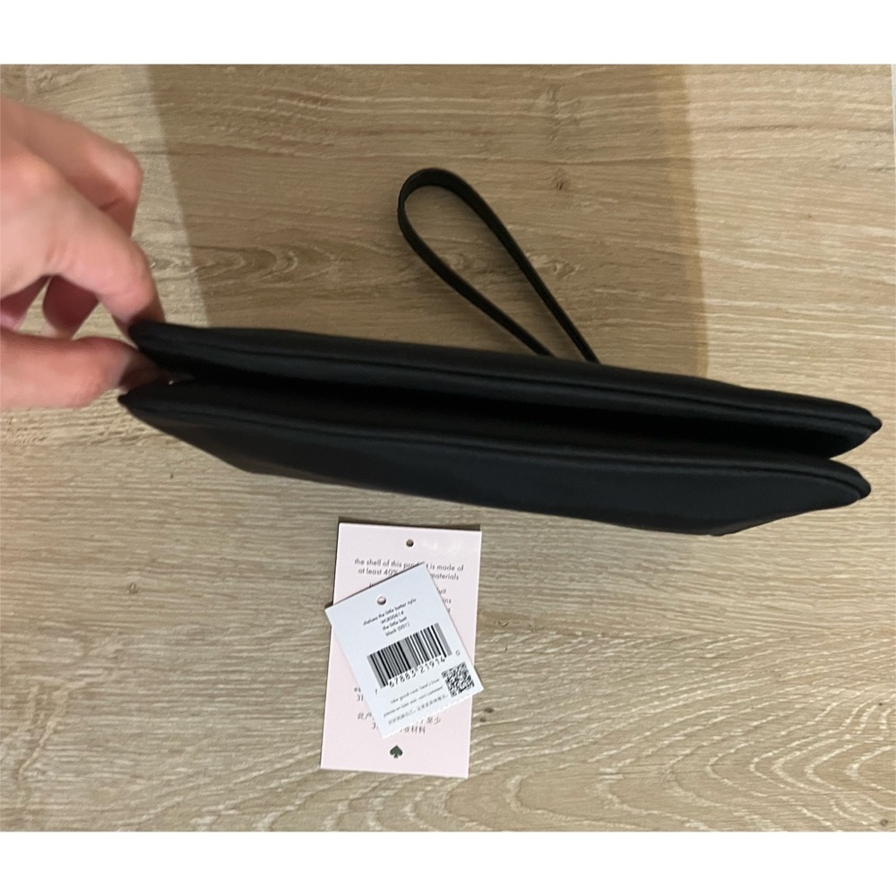(โ To Twincherry11โs ๐ฆ) K.S New York Black Nylon Chelsea Medium Wristlet Pouch - Picture 7 of 15